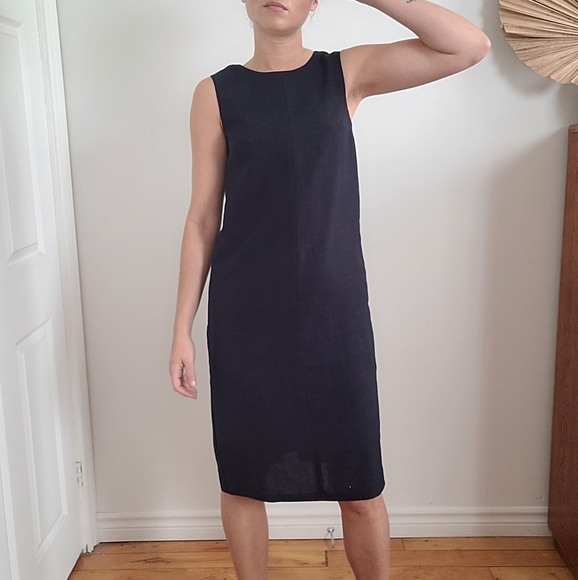 COS NAVY BLUE MINIMALIST DRESS - Picture 3 of 5